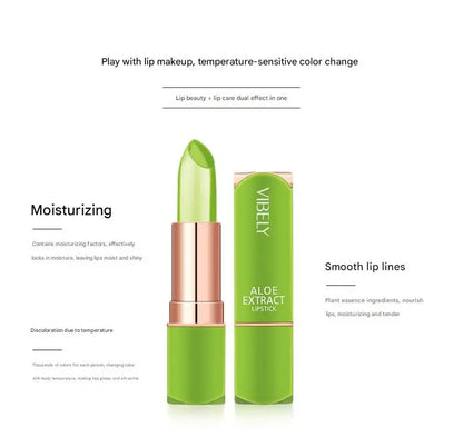 VIBELY 7 Color Mood Changing Lip Balm Natural Aloe Vera Long Lasting Moisturizing Lipstick for Women Color-Shifting Makeup
