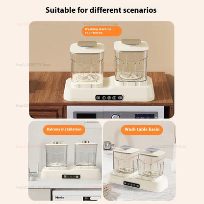 Portable Double-Cup Sock Washing Machine Small Underwear Washing Machine For Home Dormitories Compact No Installation Required