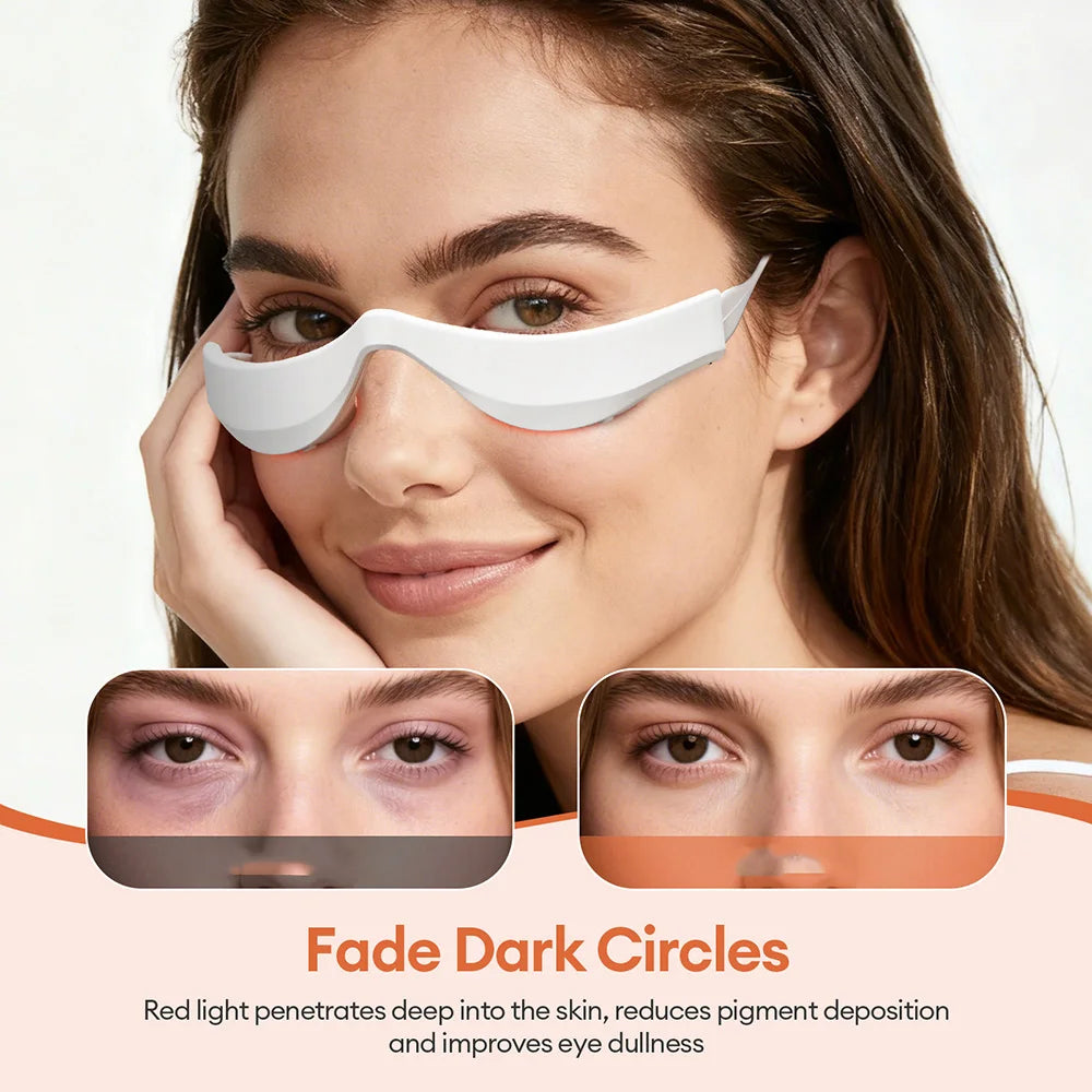 Electric 3D Eyes Massager EMS Eye Massage Glasses Red Light Eye Care Lighten Dark Circles Eye Relax Massager