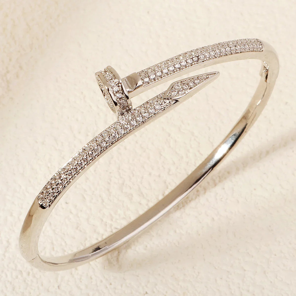 Women's Jewelry Nail Bracelets Trendy Zircon Screw Bracelet for Women Daily Party Festive Jewelry