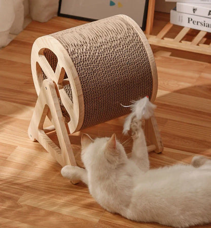 Wood Climbing  Wheel Cat Toy