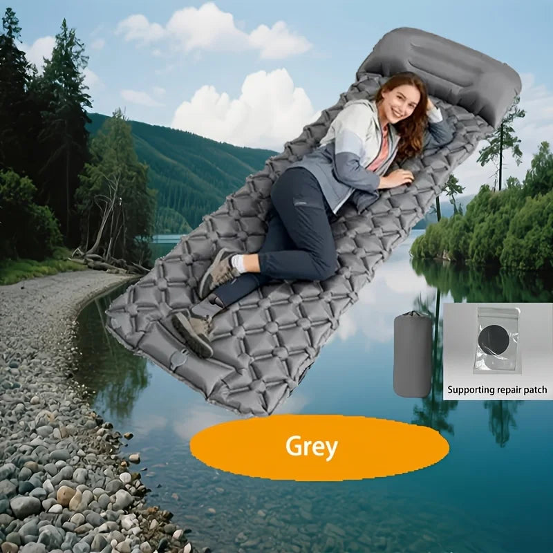 Outdoor Air Mattress, 1-Minute Quick Inflation Lightweight Portable Foldable Moisture-Proof Camping / Hiking / Picnics