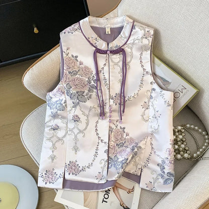 Thin Streetwear Casual Vintage Quality Chinese Ethnic Style Jacket Vests for Women Clothing Coats Fashion Clothes Embroidery