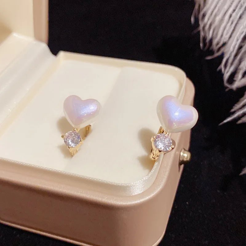 New Trend Simulation Pearl Long Earrings Women's Flower Rhinestone Wedding Pendant Earrings Fashion Korean Jewelry Earrings