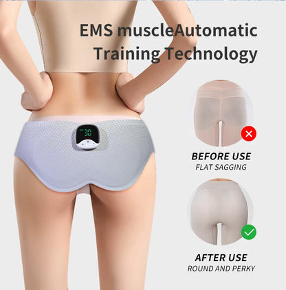 EMS Hips Trainer Butt Muscle Stimulator USB Charging Wearable Buttocks Toner 10 Modes 30 Levels with Remote Control for Women
