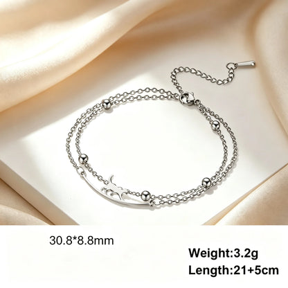 Cute Dachshund Dog Stainless Steel Bracelet for Women's Valentine's Day Commemorative Day Jewelry and Gift Wholesale