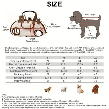 Pets Outdoor Carrying Bag Small Dogs and Medium-sized Cats with Harnesses Clip Adjustable Shoulder Handheld for Hiking Daily Use