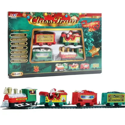 Christmas Train Set Assemble Railway Tracks Toys Decor Christmas Tree Train Gift Toy For Kids Birthday Party Gift Christmas Gift