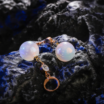 New Trend Simulation Pearl Long Earrings Women's Flower Rhinestone Wedding Pendant Earrings Fashion Korean Jewelry Earrings