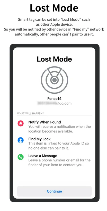 Security Bluetooth GPS Tag Based on iphone Find My app Anti-lose Tracker Sound Locate Message Reminder Alarm Key Finder
