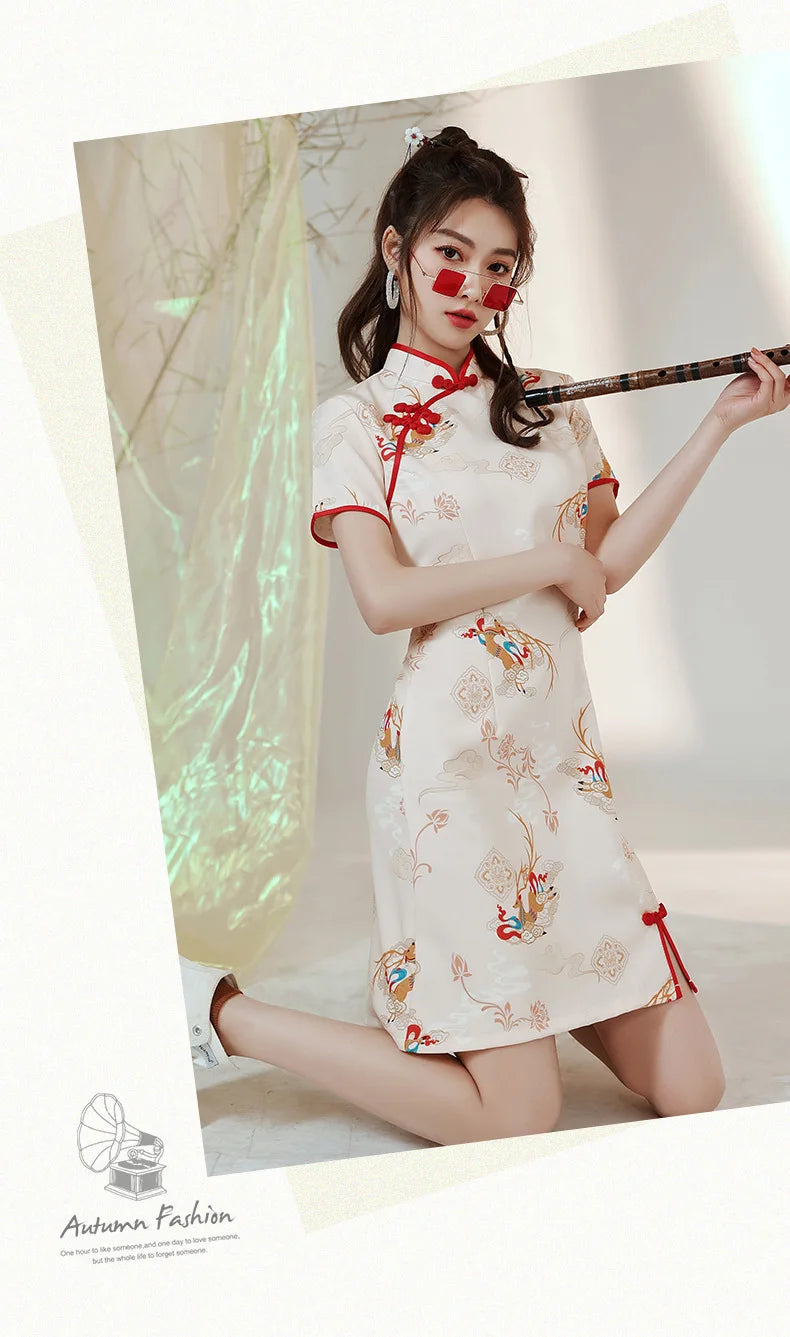 New Arrival Improved Cheongsams Chinese Style Qipao Personality Niche Design Chinese Dress ципао 치파오 Robe Soirée Femme Luxe