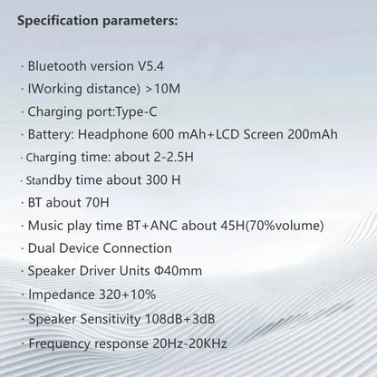 Noise Cancelling earphones With detachable display screen 930Plus Head-mounted Headphones Wireless Bluetooth Earphones With Mic