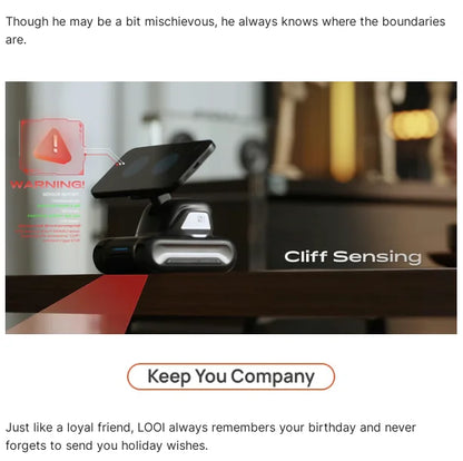 looi robot smartphone looi robot chatgpt large model English voice dialogue visual recognition interactive smart toy gift