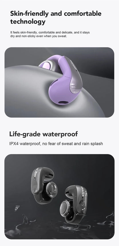 Translator ERAZER XF28 Bluetooth V6.0 Open-ear True Wireless EarbudsTranslation Earphones Office Travel,ASMR Headset APP