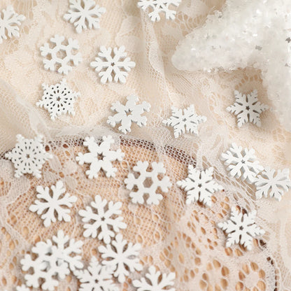 50/100PCS Wooden Snowflakes For Christmas, DIY Ornaments, Home Room Decor, Perfect For Craft Projects And Tree Decoration