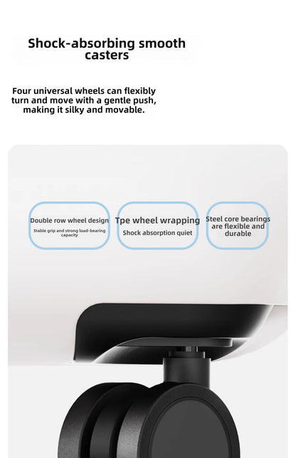 Lightweight Pet Travel Carrier Large Capacity Cat Backpack Shock-Absorbent Rolling Dog Trolley Adjustable Handle Pet Stroller