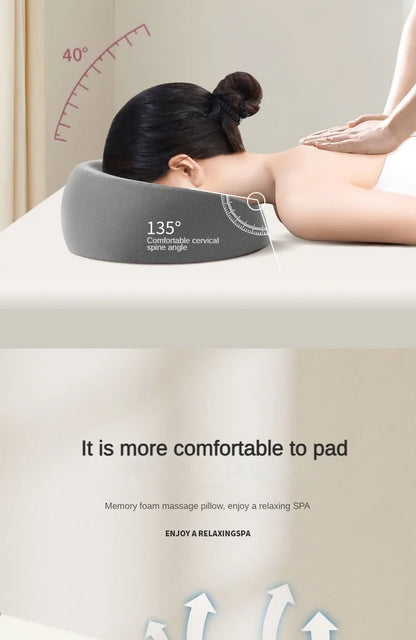 Face Down Pillow Prone Pillow for Prone Face Down Resting Comfort Memory Foam Ergonomics Home Massage Headrest for Beauty Salon