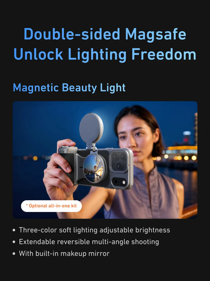 TELESIN Magnetic Master Grip Kit for iPhone 17 Pro ProMax Phone Camera Grip Standard Kit Graphene Cooling Case Handle Holder