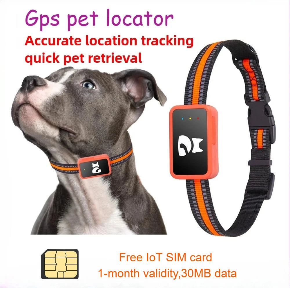 4G GPS Tracker for Dogs and Cats Waterproof Pet Locator with Health Monitor and Step Counter free card