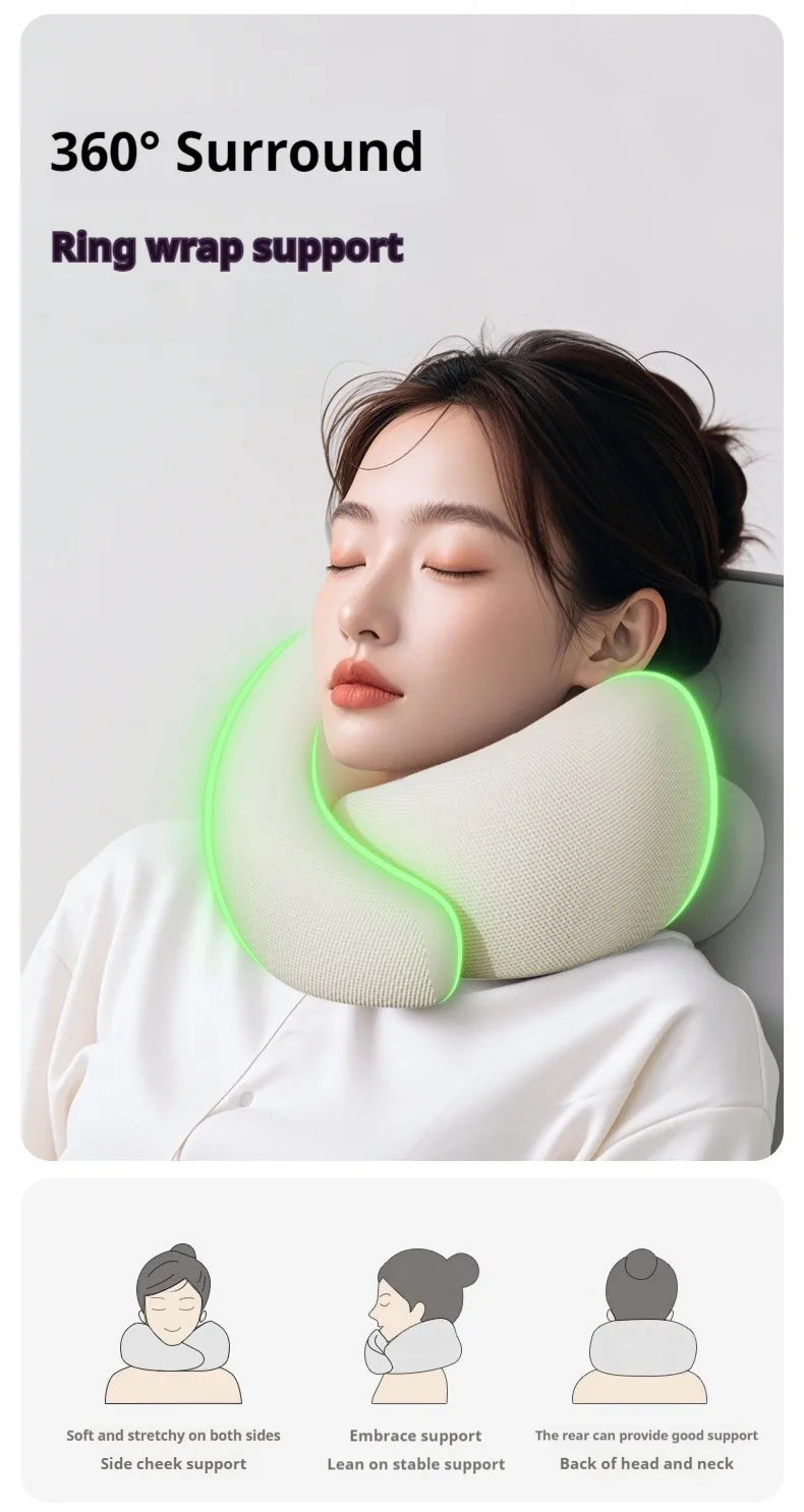 Memory Foam Neck Pillow Neck Support Pillow With Head Cushion Support Camping Neck Protect Soft Memory Foam Head Support