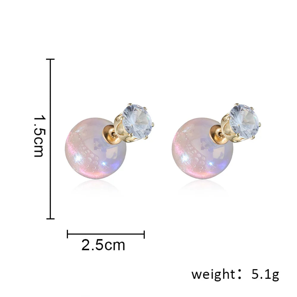 New Trend Simulation Pearl Long Earrings Women's Flower Rhinestone Wedding Pendant Earrings Fashion Korean Jewelry Earrings