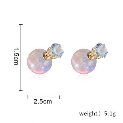 New Trend Simulation Pearl Long Earrings Women's Flower Rhinestone Wedding Pendant Earrings Fashion Korean Jewelry Earrings