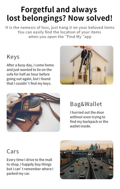 Security Bluetooth GPS Tag Based on iphone Find My app Anti-lose Tracker Sound Locate Message Reminder Alarm Key Finder