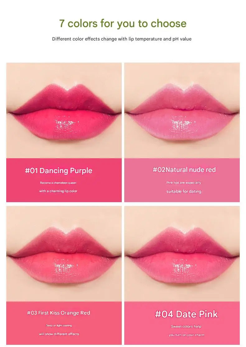 VIBELY 7 Color Mood Changing Lip Balm Natural Aloe Vera Long Lasting Moisturizing Lipstick for Women Color-Shifting Makeup