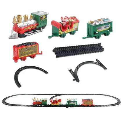 Christmas Train Set Assemble Railway Tracks Toys Decor Christmas Tree Train Gift Toy For Kids Birthday Party Gift Christmas Gift