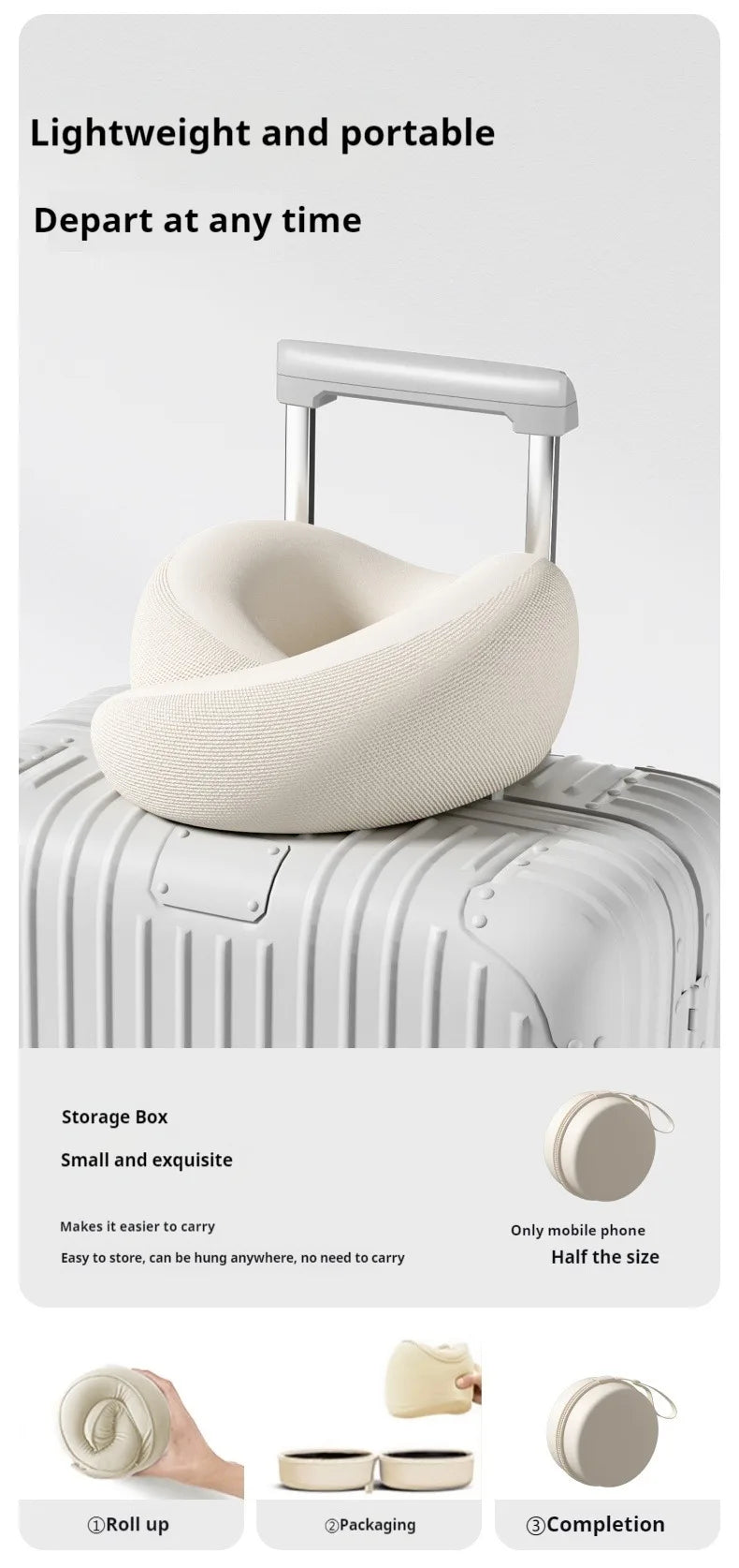 Memory Foam Neck Pillow Neck Support Pillow With Head Cushion Support Camping Neck Protect Soft Memory Foam Head Support