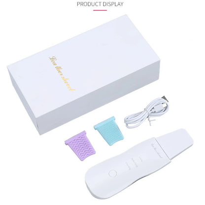 Electric Ultrasonic Skin Scrubber Vibration Face Spatula Peeling Blackhead Remover Facial Lifting Cleansing Ultrasonic Skin Care