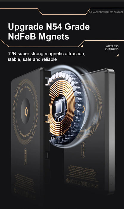 10000mAh Magnetic 3 in 1 Wireless Power Bank 20W USB C Fast Charging External Battery for iPhone 17 16 15 14 Airpods Apple Watch