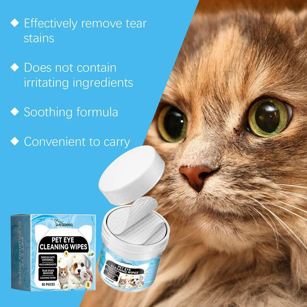 MUO Studios hypoallergenic pet wipes for removing tear stains with soothing formula and no irritating ingredients