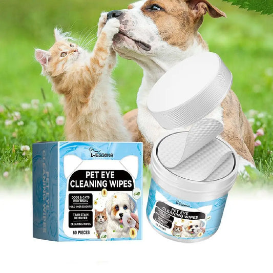 MUO Studios hypoallergenic pet wipes for eye cleaning with 60 pieces for dogs and cats