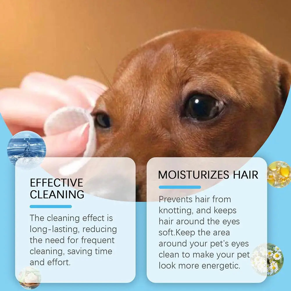 Close-up of a brown dog being cleaned with hypoallergenic pet wipes from MUO Studios for effective cleaning and moisturizing hair